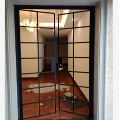 WDMA  new designs steel frame high quality Swiss profile thermal break galvanized steel antique iron doors