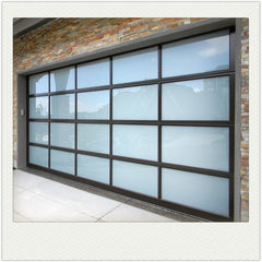 China WDMA Black Anodized Aluminum Frame Tempered Plexiglass/Glass Garage Door