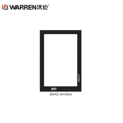WDMA 32x54 Window Black Aluminium Casement Windows Double Glass Window Cost