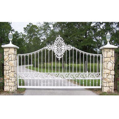 Modern Style Automatic Driveway Courtyard Aluminum Sliding Gate / Aluminum Gates And Fences Design With Factory Price