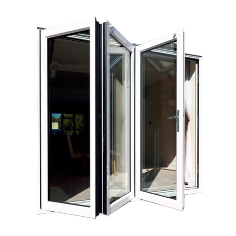Transparent Low E Glass Folding Patrition Door Aluminum Soundproof Sliding Folding Interior Bi-fold Door folding door