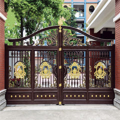American Aluminum Gate Design Decorative Luxury Villa Electric Gate House Aluminum Courtyard Entrance Main Gate For Sale