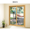180 degree mosquito net 136Z exterior french double glass aluminum full framed sliding door with german hardware on China WDMA