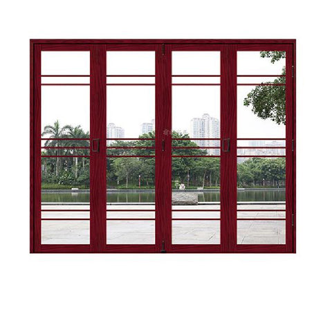 Partical Glass patio exterior bifold doors double glazing outdoor folding door aluminum bi folding door on China WDMA