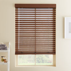 Factory direct-sale Hollow glass windows faux wood blind wooden venetian blind on China WDMA