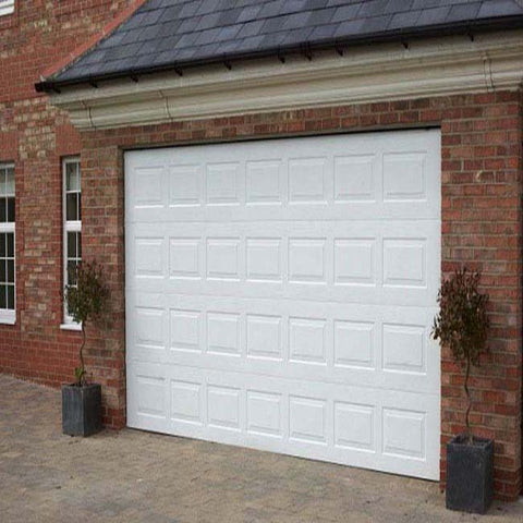 China WDMA Exterior Overhead Sectional Solid Wood Automatic Garage Door