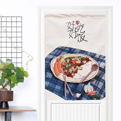 Personalized gourmet Linen Cotton door curtain wholesale high quality Insulated door curtain on China WDMA on China WDMA