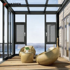 Warren 70x30 Aluminum patio glass casement window with thick glass protection water Heat insulation