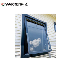 24x24 Awning Aluminium Double Glass Brown Double Pane Window For Home