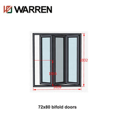 Warren 104x35 folding door with best Hardware aluminium window frames with thermo brake