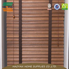 Haoyan Elegant Pvc Roll Up Window Basswood Faux Wooden Blind Wood Shutters on China WDMA