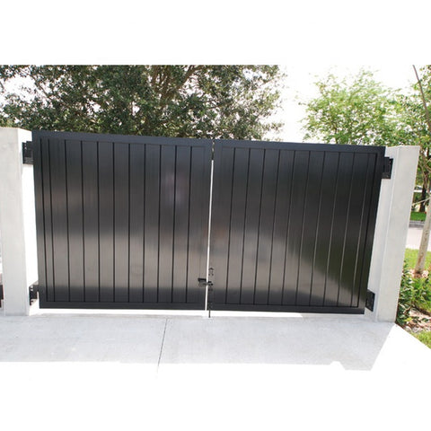 Automatic System Modern Aluminum Gate Destign Retractable Sliding Louver Gate For Villa Garden And Backyard