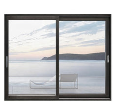 WDMA narrow frame bathroom black interior partition frosted sliding glass door