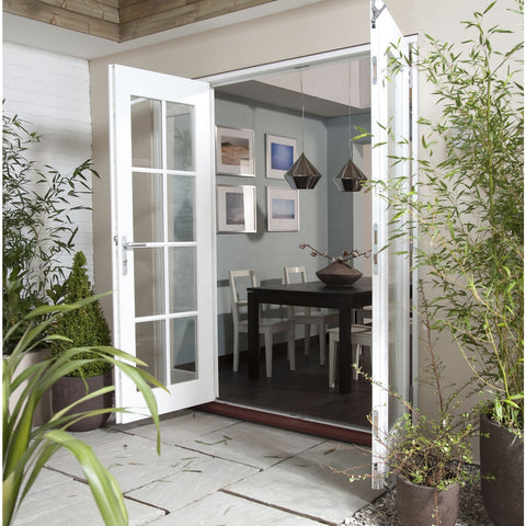 Aluminum Modern Double Leaf Slide French Door Grill Design For Entrance