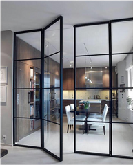 WDMA Promotional Swing Steel Grill Design Glass Windows Galvanized Steel Profile Steel Window