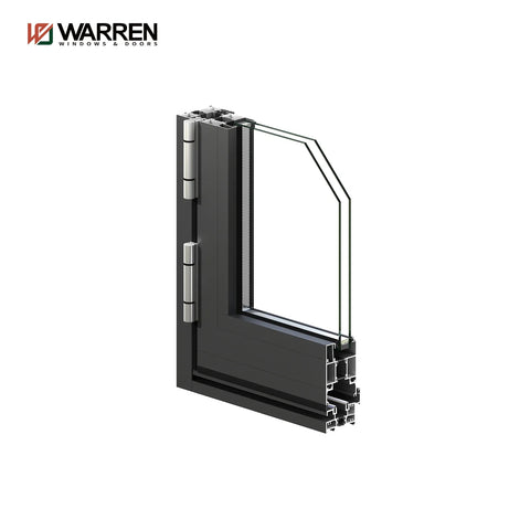 34x78 Bifold Aluminium Triple Glass Black Foldable Big Door For Bedroom