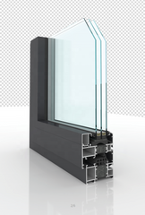 WDMA Custom aluminum frame double tempered glass casement window for home