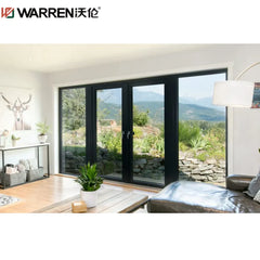 Warren 48x60 French Aluminium Double Glass Black Double Casement Door For Sale