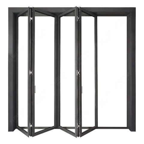 China WDMA aluminum Insulating Tempered Glass  folding patio doors
