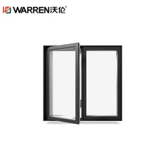 32x36 Push-out Casement Aluminium Tempered Glass Blue Rough Opening Window Replacement