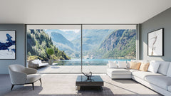 WDMA Residential narrow aluminium frame casement window Villas house Horizontal swing windows
