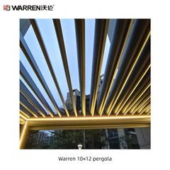 10x12 deck pergola with aluminum alloy waterproof roof