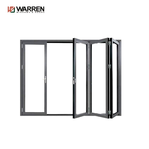 45*100 folding door with double glass and best hardware aluminium material heat insolution