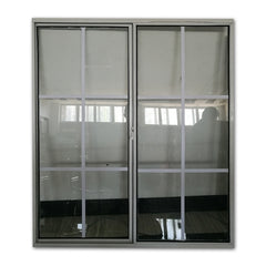 WDMA High Quality Windproof Double Glazed Glass PVC Horizontal Sliding Window Grill Design