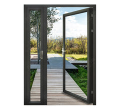 WDMA aluminum  french patio door unequal double swing  door
