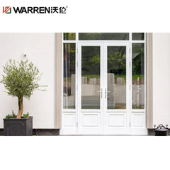 Warren 32x84 French Aluminium Triple Glazing Brown Exterior Entry Door For Bedroom