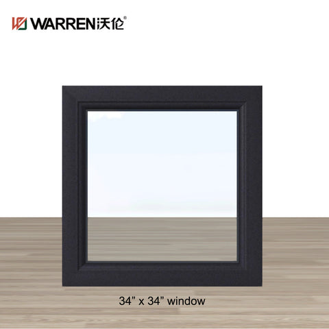 Warren 34x34 window low-e double glazing swing impact aluminum thermal break windows soundproof
