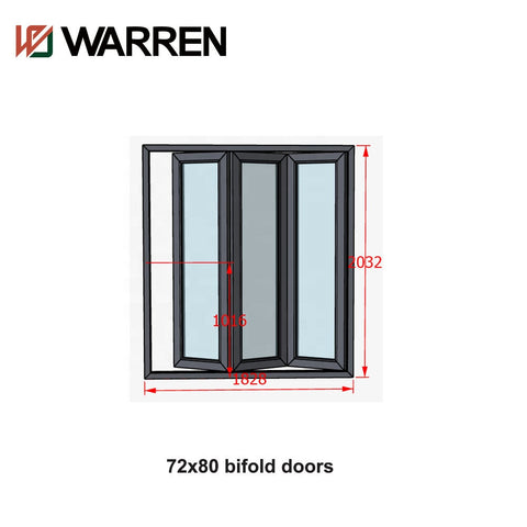 45*100 folding door with double glass and best hardware aluminium material heat insolution