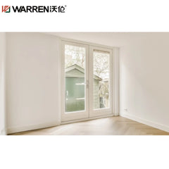 Warren 28x80 French Metal Half Glazed Blue Arched Narrow Door For Bedroom