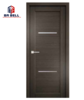 Simple Decorative Door Design Wooden Veneer Mdf with Glass Internal Single Swing Open Style Interior Doors on China WDMA