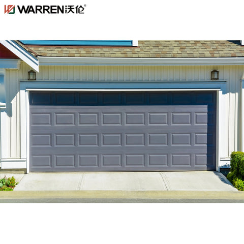 Warren 15x7 Garage Door Double Garage Door Glass Black Glass Panel Garage Door Electric Aluminum