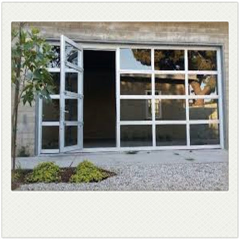 China WDMA Customized modern design steel garage doors with tempered glass