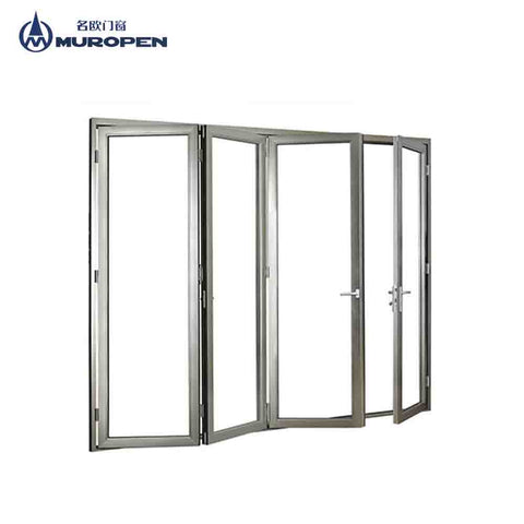 High End Aluminum Glass Bi Folding Door on China WDMA