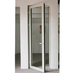 High performance thermal break modern interior exterior aluminum frame glass french doors low door sill on China WDMA
