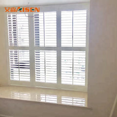 Hot Sale White Wooden Horizontal Open Window Plantation Shutters on China WDMA