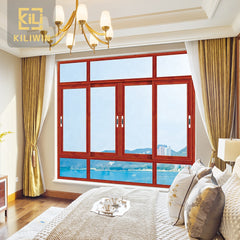 In stock Thailand project insulated tinted glass wood finished aluminum frame sliding window materials on China WDMA