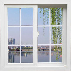 LZ upvc frame glass sliding window with mosquito screen net cheap project windows pvc china supplier on China WDMA