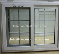 LZ upvc frame glass sliding window with mosquito screen net cheap project windows pvc china supplier on China WDMA