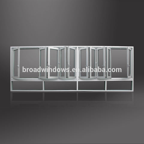Latest design aluminum window thermal break insulation bi folding window on China WDMA