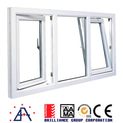Latest design top single hung aluminum window tilt and turn with double glazed glass on China WDMA