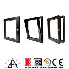 Latest design top single hung aluminum window tilt and turn with double glazed glass on China WDMA