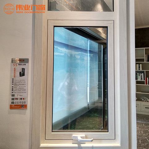 Latest house single glass top hung opening large glazing casement vertical opening windows on China WDMA