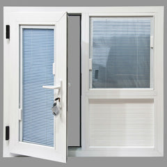 Lingyin construction high quality UPVC casement windows with blinds between the glass on China WDMA