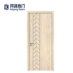 Low cost and high quality mdf pvc door flat door wooden bedroom main designs doors on China WDMA
