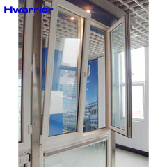 Luxury Design Tempered Glass Aluminum Overhang Window on China WDMA