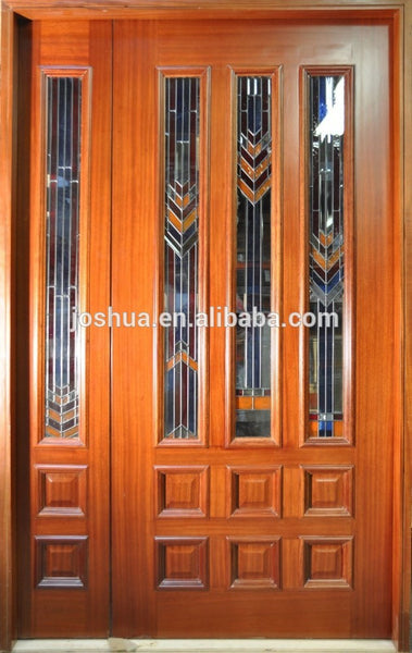 Mahogany Exterior Entry Door with sidelite on China WDMA